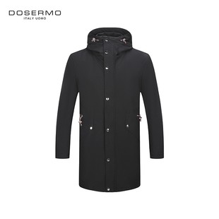 DOSERMO丹西摩时尚男装冬季连帽保暖冬装中长款白鸭绒羽绒服