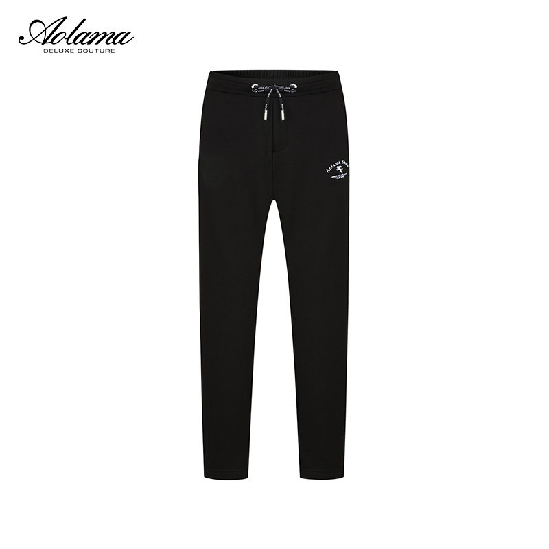 AOLAMA奥拉玛男装轻奢冬季休闲裤飞虎刺绣运动裤080634888