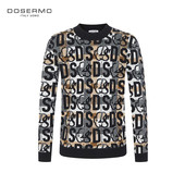 针织提花打底衫 丹西摩 圆领厚款 羊绒衫 DOSERMO 轻奢羊毛衫