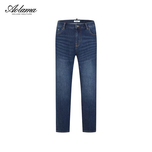 AOLAMA奥拉玛男装轻奢水洗春季时尚直筒牛仔裤080541257