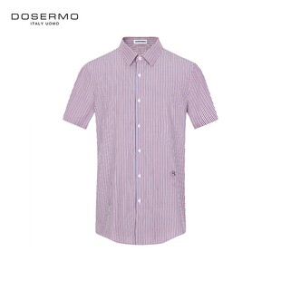 DOSERMO丹西摩男装夏新款条纹日常上班穿搭短袖衬衫060952113