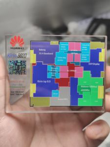 华为海思麒麟9020 CPU晶圆摆件收藏集成电路 亚克力 滴胶