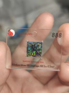 高通骁龙888芯片晶圆钥匙扣亚克力滴胶挂件sm8350