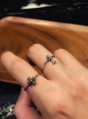 经典款鸢尾花欧美哥特风情侣对戒