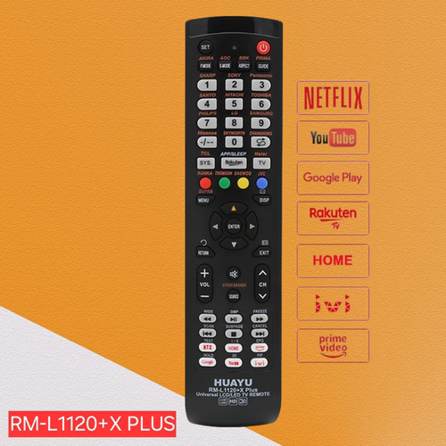 HUAYU英文版全球通用型液晶/LED电视机万能遥控器RM-L1120+XPLUS