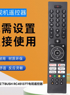 适用松下BUSH 电视遥控器RC45137TTB-32S45AEY通RC43137P RC43137