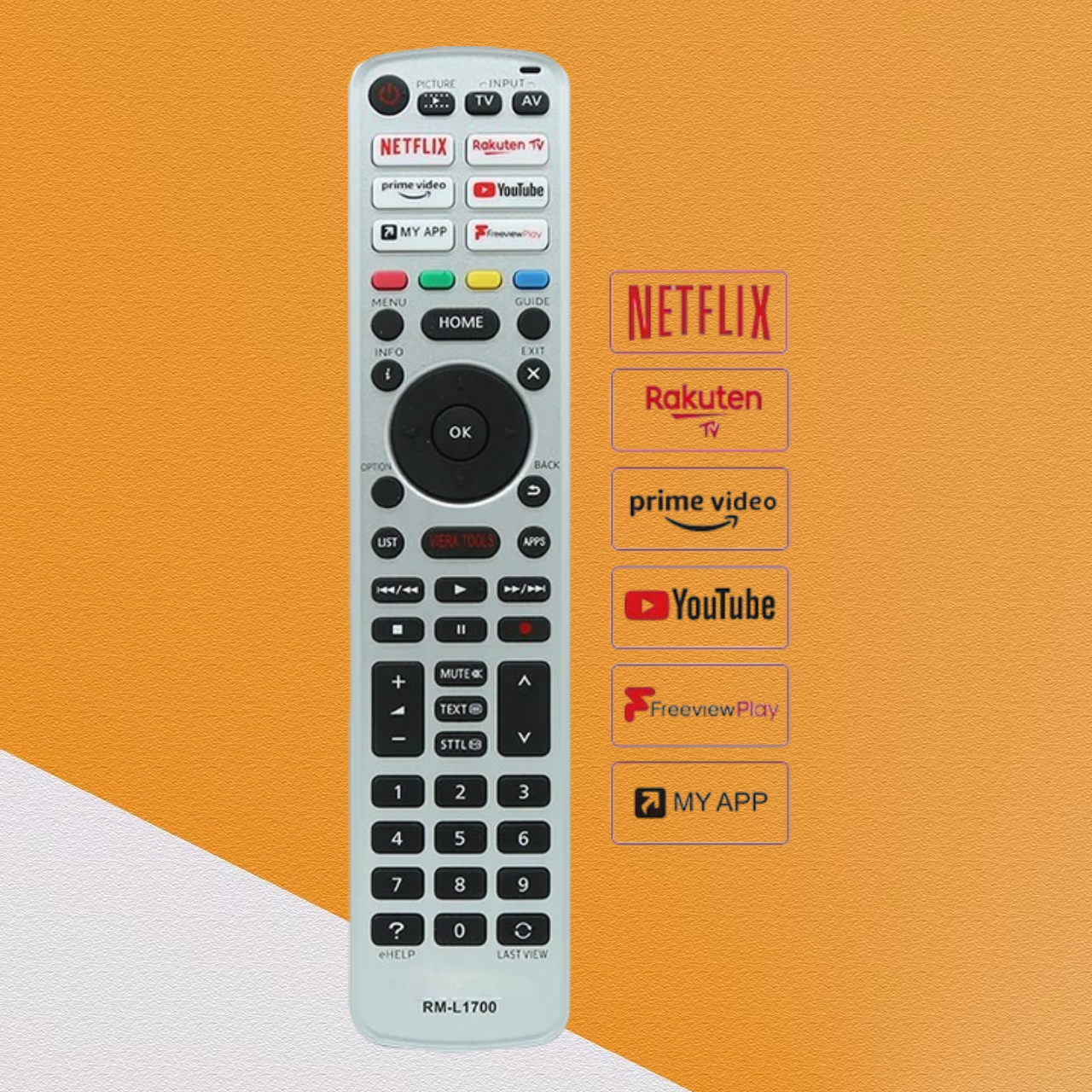 电视机遥控器RM-L1700带NETFLIX