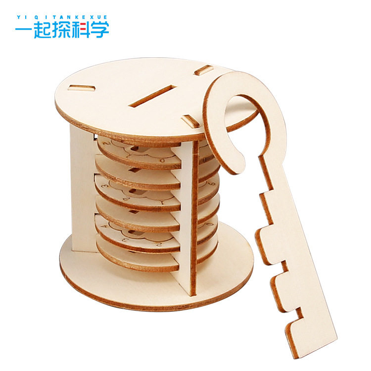 自制密码锁木制DIY科技小制作