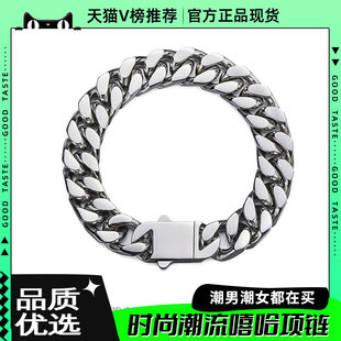 欧美嘻哈时尚手链男士不锈钢古巴项链潮粗钛钢不掉色男士手链饰品