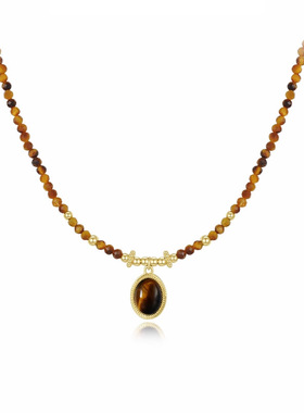 雨琦混合宝石镶嵌锁骨链