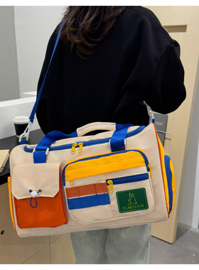 Luxury travel bag 百搭斜跨健身包大容量旅行手提行李包运动斜