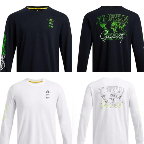 Under Armour 库里系列 CURRY 运动圆领套头长袖T恤1387109-100
