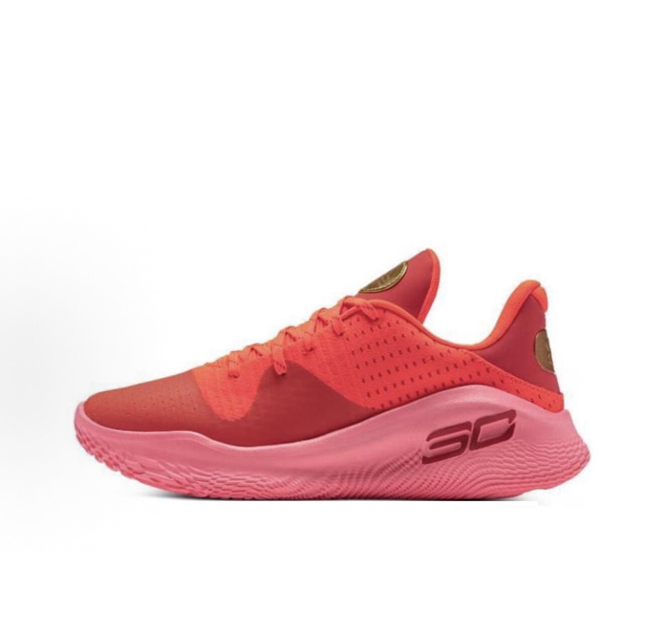 安德玛UA Curry 4 Low FloTro 圆头系带 低帮 篮球鞋3026620-600