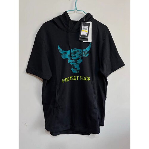 Under Armour Project Rock 安德玛印花连帽短袖T恤 1383227-001