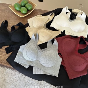 605秋冬暖肌磨毛反重力无痕内女聚拢收副乳防下垂宽肩无钢圈文胸