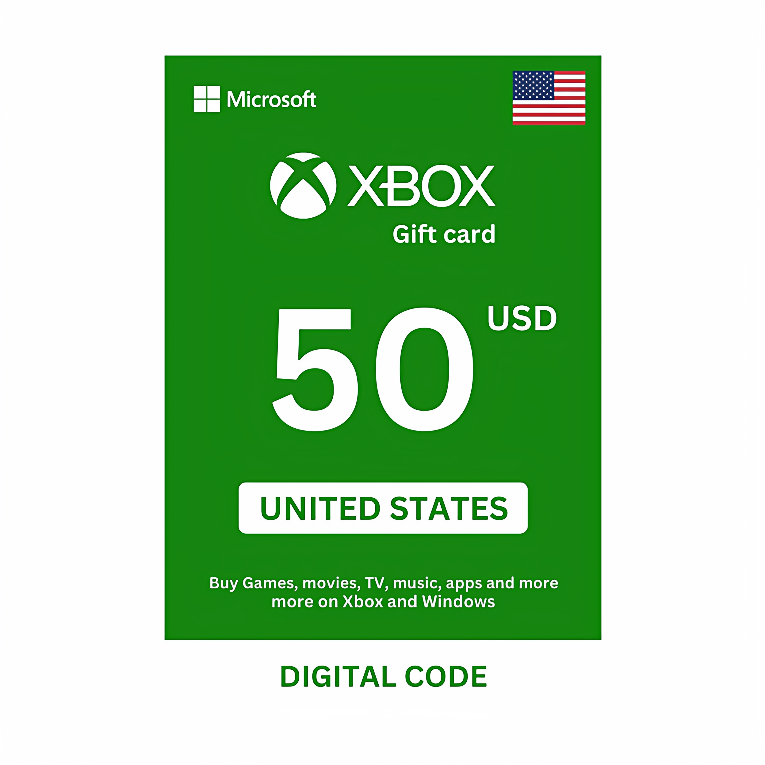 WindowsXboxLive$50充值卡