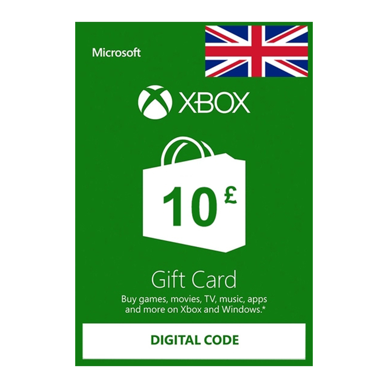 英服XBOX充值卡10英镑 Xbox One/360 Live 10GBP UK £10礼品卡