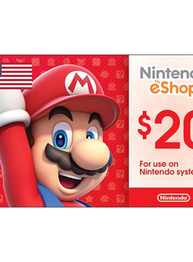 Nintendo USD20 eShop Gift Card(US) 美服任天堂礼品卡20Dollars