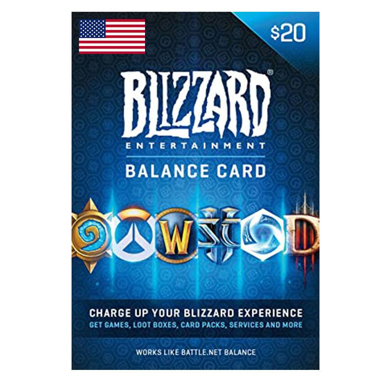 Blizzard Battle.net Store Gift Card Balance 20$ US战网充值卡
