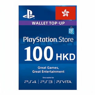 港服PS商店充值点卡100港币 PS4 PS5 钱包礼品卡 PSN Card 100HKD
