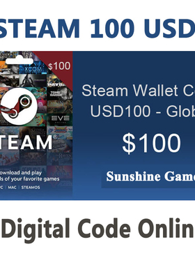 美国steam钱包充值点卡100美金 steam wallet gift card USD 100