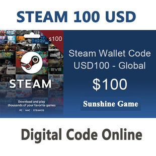 美国steam钱包充值点卡100美金 steam wallet gift card USD 100