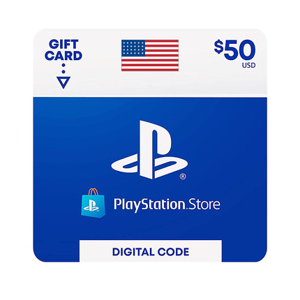 PlayStation美服充值点卡 PSN Plus 50美金 PS5 PSV US PS4 Store