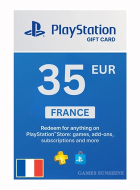 PS Store 35 EUR Digital Code Compte PSN français 法国充值卡