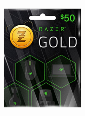 Razer Gold 雷蛇充值卡50美元 ZGold MOL Points 50USD 全球帐户
