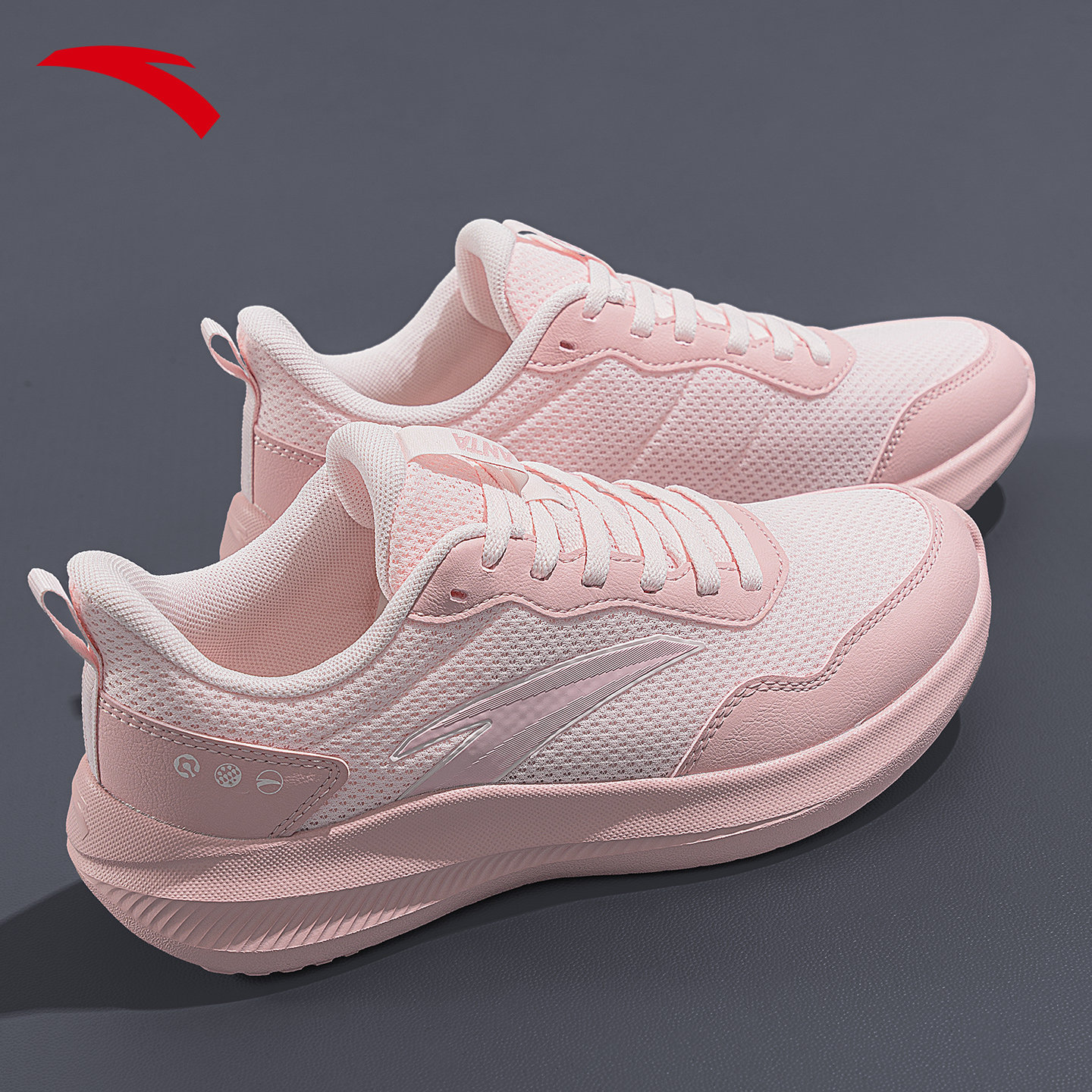 安踏透气网面运动鞋女鞋2026春季新款妈妈鞋子休闲轻便跑步鞋女款,运动鞋new,跑步鞋,淘宝优惠券,粉丝福利购,淘宝优惠卷