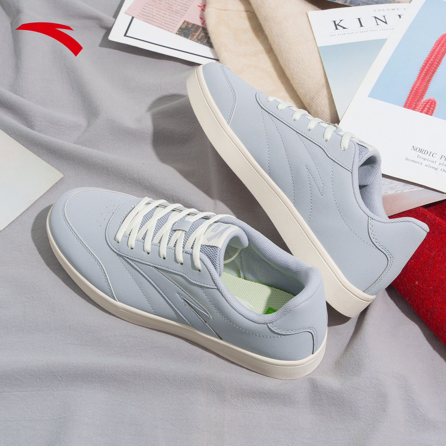 安踏活力经典板鞋男鞋2026春季新款薄底青少年滑板休闲学生运动鞋