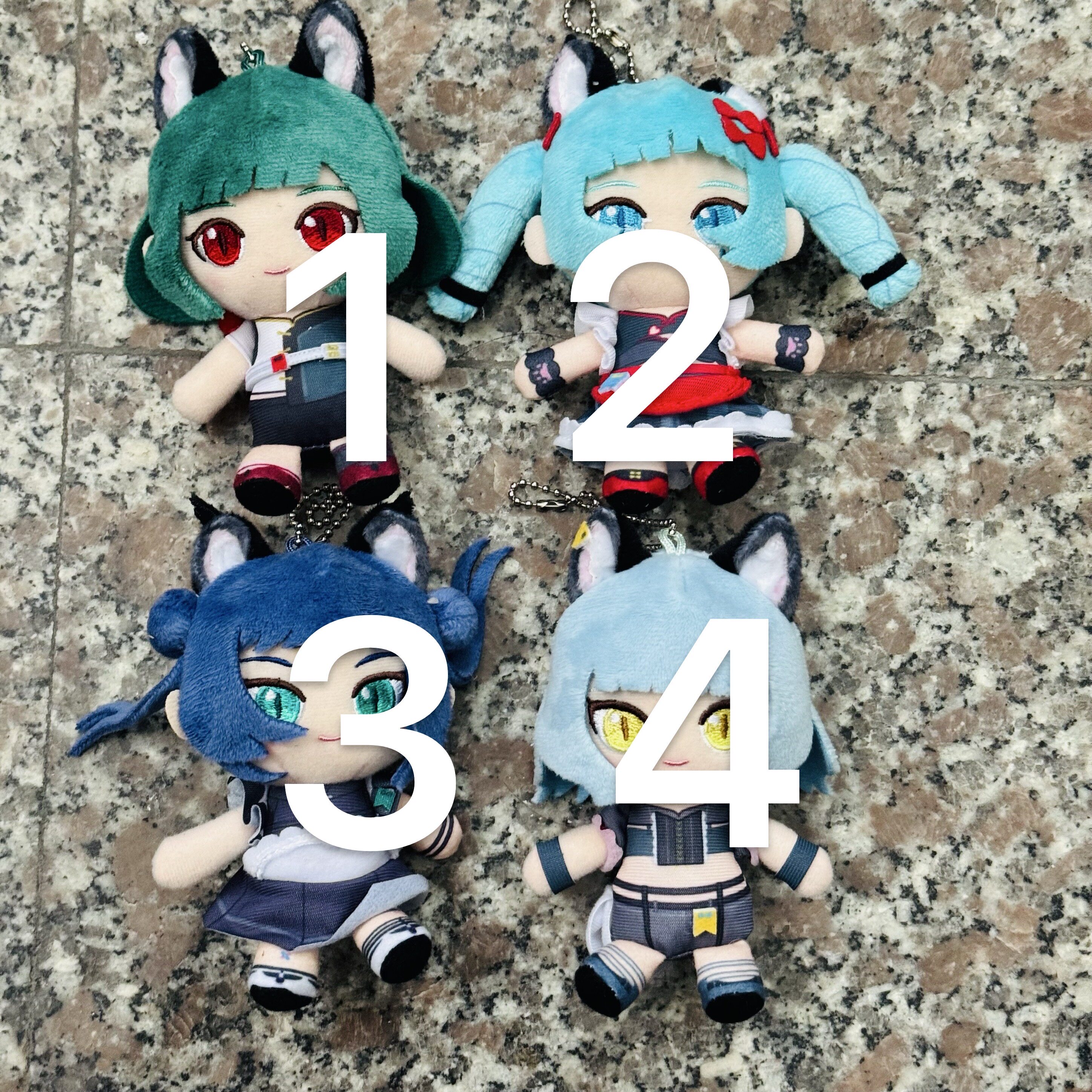 thumbnail for 神椿VALIS瓦利斯 nina rara 猫耳坐姿毛绒小挂件 剪标