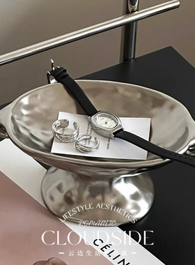 双耳高级感香薰托盘陶瓷