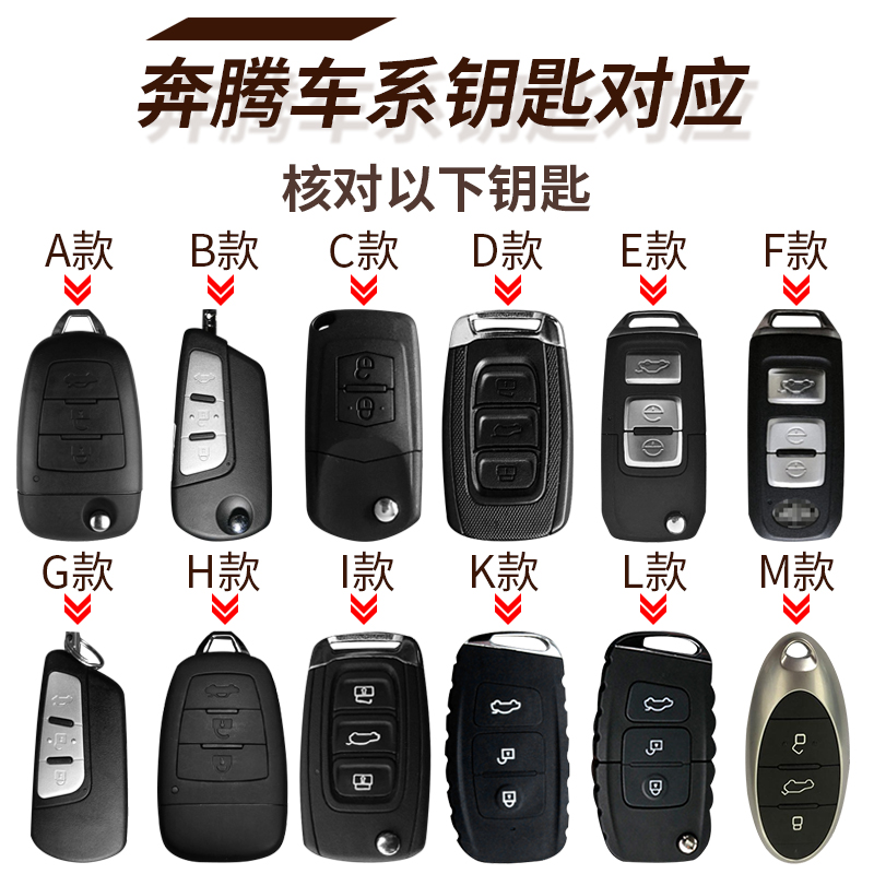 奔腾汽车专用小羊巴皮复古钥匙套