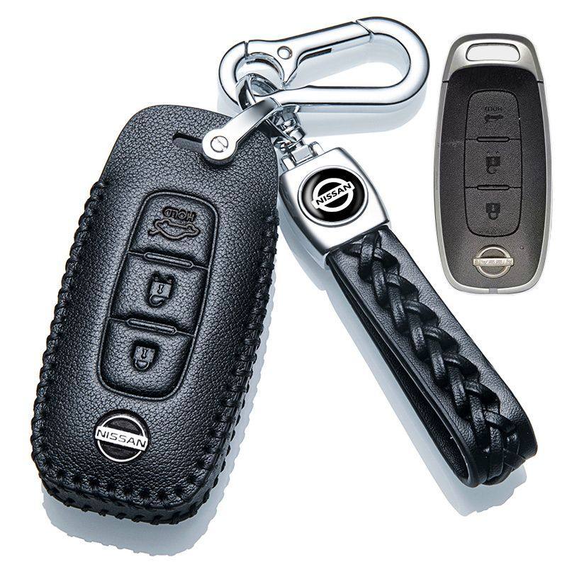 适用全新2023款日产天籁钥匙套2022款尼桑新天籁真皮钥匙包男女扣