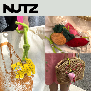 NUTZ小老虎挂饰土豆萝卜地瓜多用包挂MONANA手工刺绣玩偶挂件车挂