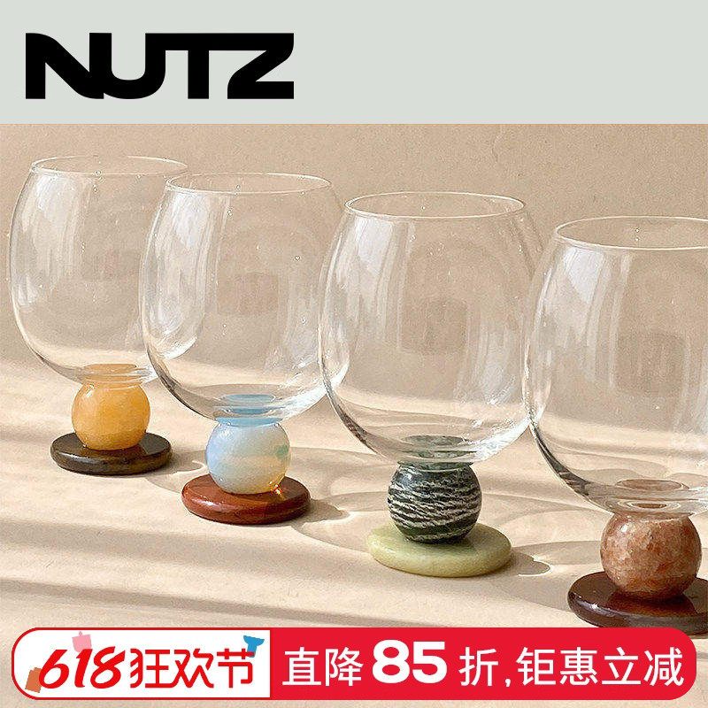 NUTZ SoftServe柔软供应饮石杯玉石玻璃杯棒棒糖果汁杯酒杯生日礼