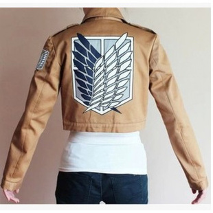 进击的巨人动漫服装外套调查兵团兵长三笠艾伦cosplay演出服装