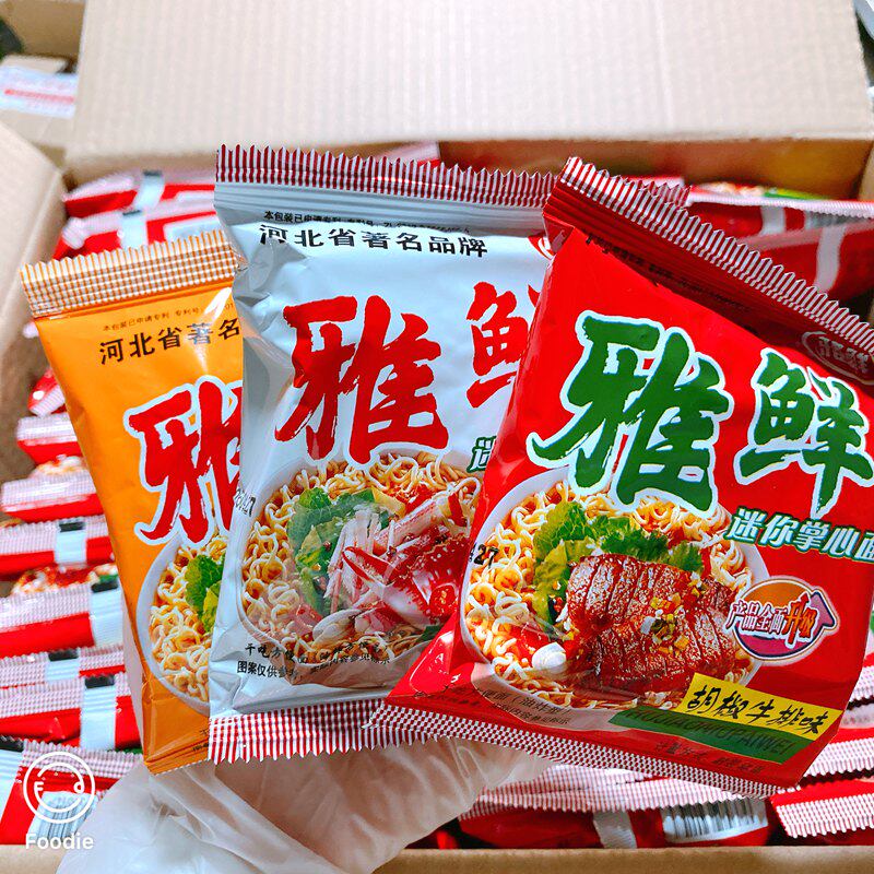雅鲜掌心面蟹黄面干脆面方便面网红宿舍办公室零食休闲膨化食品