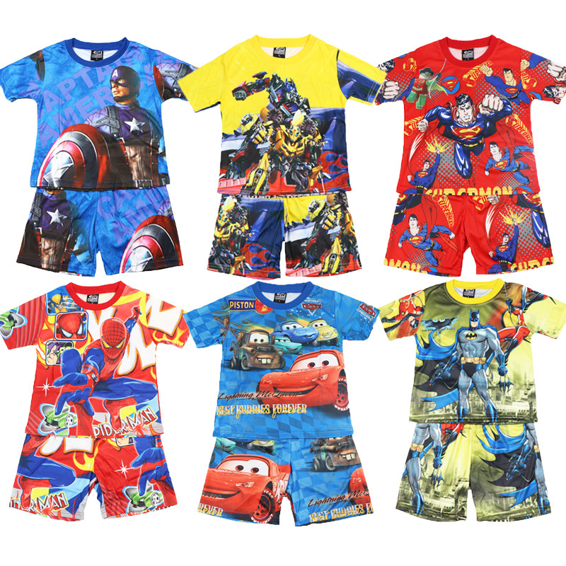 男童睡衣短袖套装夏季薄款儿童装男孩家居服潮奥特曼衣服变形金刚|msdalam kategori Kanak-kanak/Bayi/Keluarga dipasang, menetapkan - dari Buy2taobao.com untuk memberikan perkhidmatan ejen Taobao profesional membeli