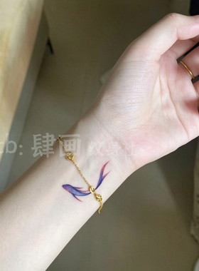 仿真小锦鲤纹身贴手腕高级纯欲