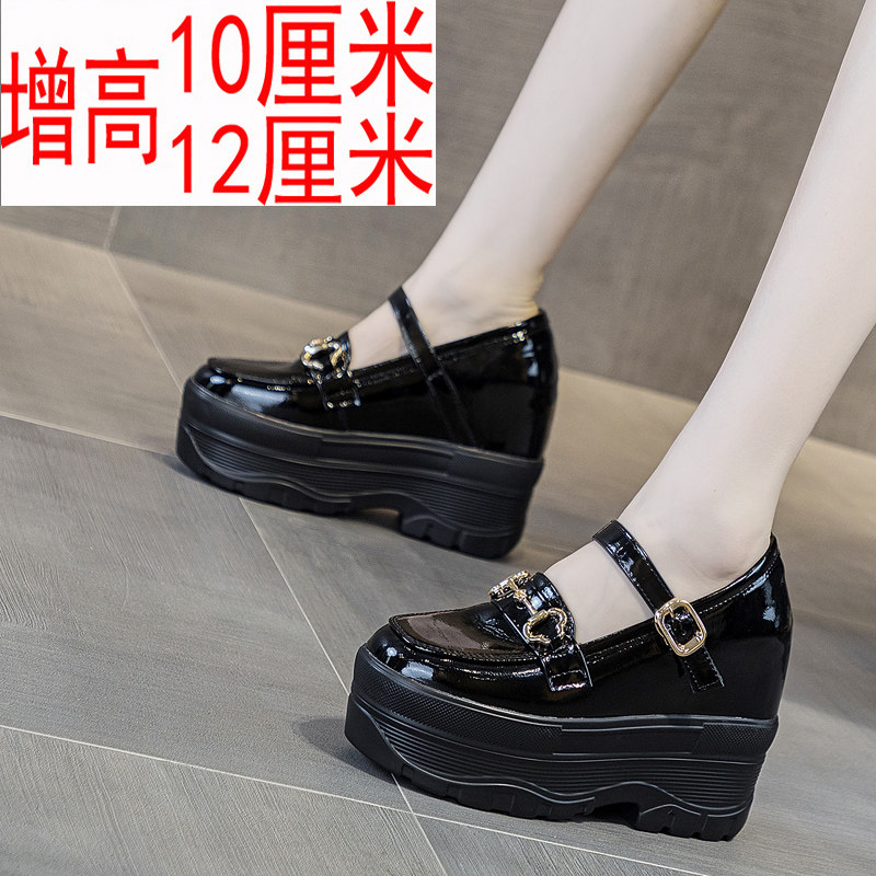 玛丽珍女内10cm超高跟厚底松糕鞋