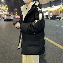 中长款羽绒服男款冬季潮流痞帅气休闲棉衣派克服棉服潮牌加厚外套
