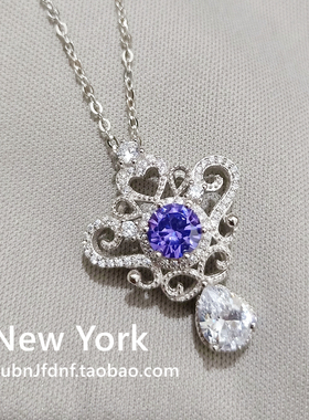 女王皇冠莫桑钻石小众设计锁骨链