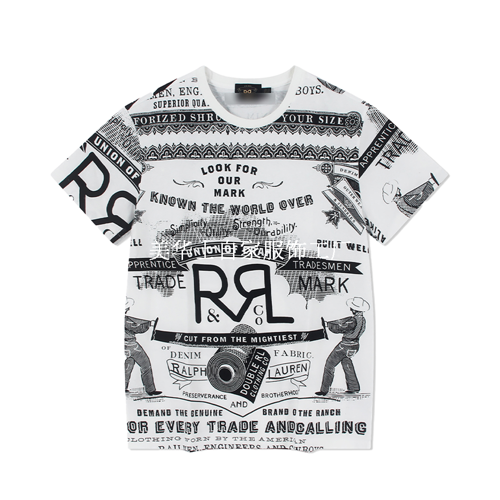 RRL设计感满印休闲夏季短袖T恤