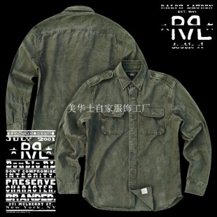 经典 衬衫 Safari 夹克长袖 上衣男 Jacket早期军事风军官猎装 稀有