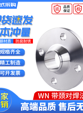 不锈钢304/316L法兰盘WN带颈对焊PN63/64/100/160高压锻造法兰片