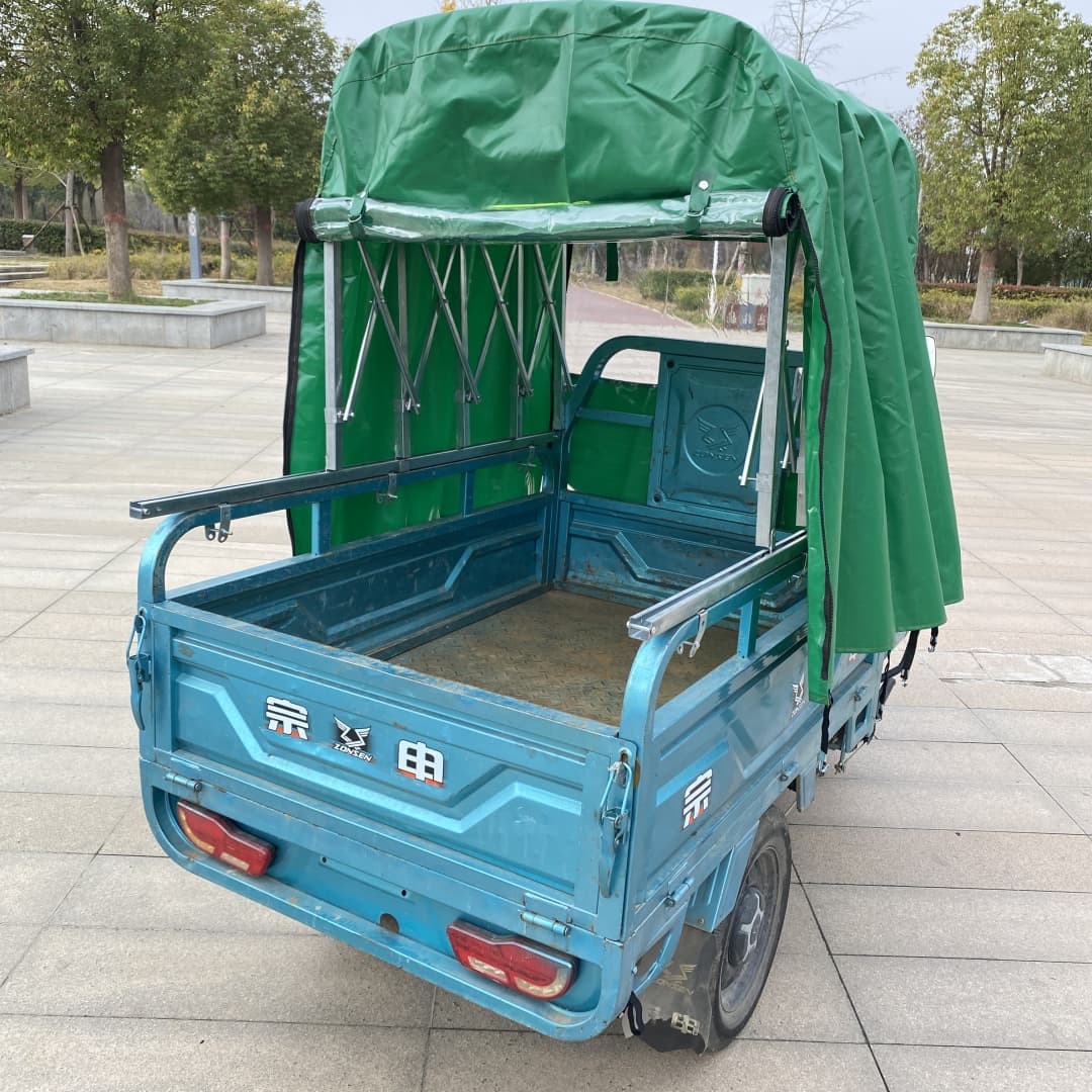 三轮车推拉雨棚篷布可伸缩雨篷遮阳防水篷防雨防晒篷油布刀刮布