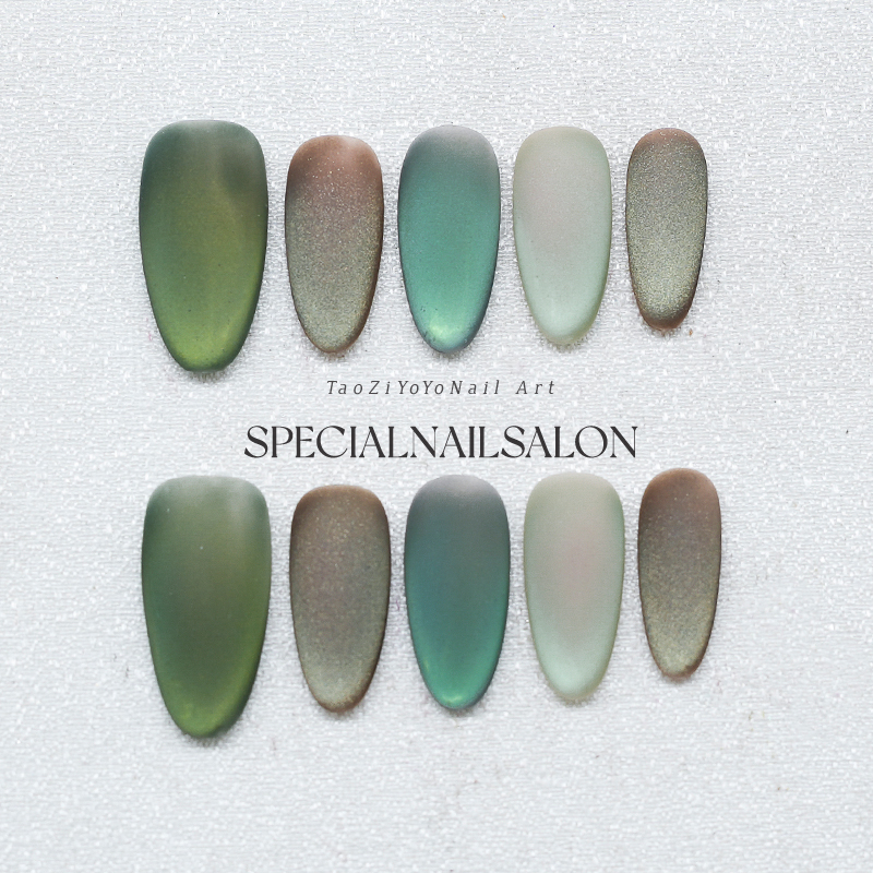 【森雾流年】纯手工穿戴甲丝绒磨砂渐变高级感简约显白美甲25新款