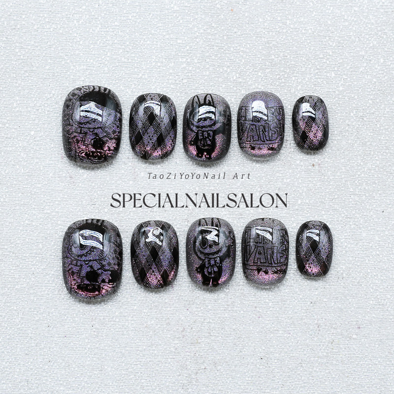 【涂鸦小布】纯手工穿戴式美甲搞怪布布可爱童趣高级感显白指甲片,彩妆/香水/美妆工具,穿戴甲/甲片,淘宝优惠券,粉丝福利购,淘宝优惠卷